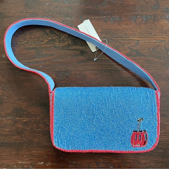 Anthropologie Fiona Beaded Bag Winter Edition— Ski Lift - Picture 5 of 7